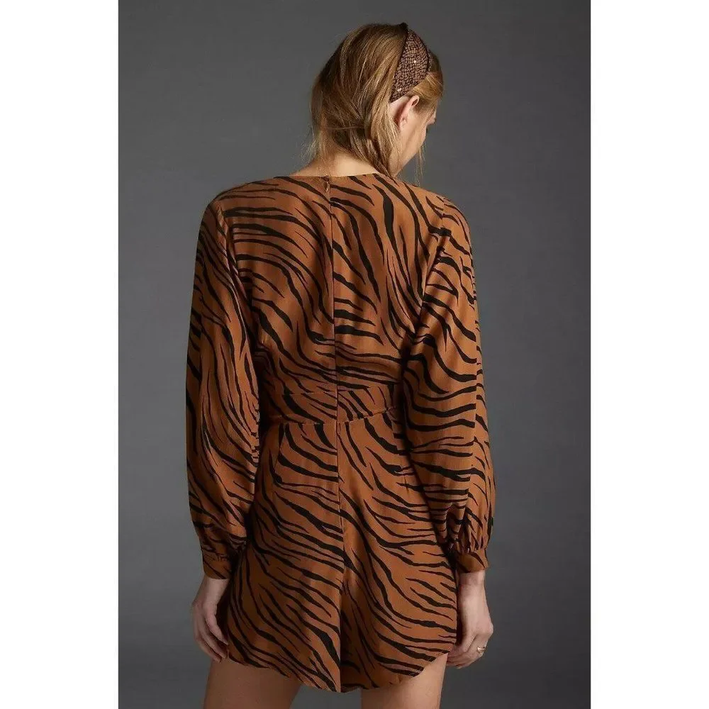NWT FAITHFULL THE BRAND Sz M L LOTTIE  ROMPER ONE PIECE IN KENYA ANIMAL PRINT